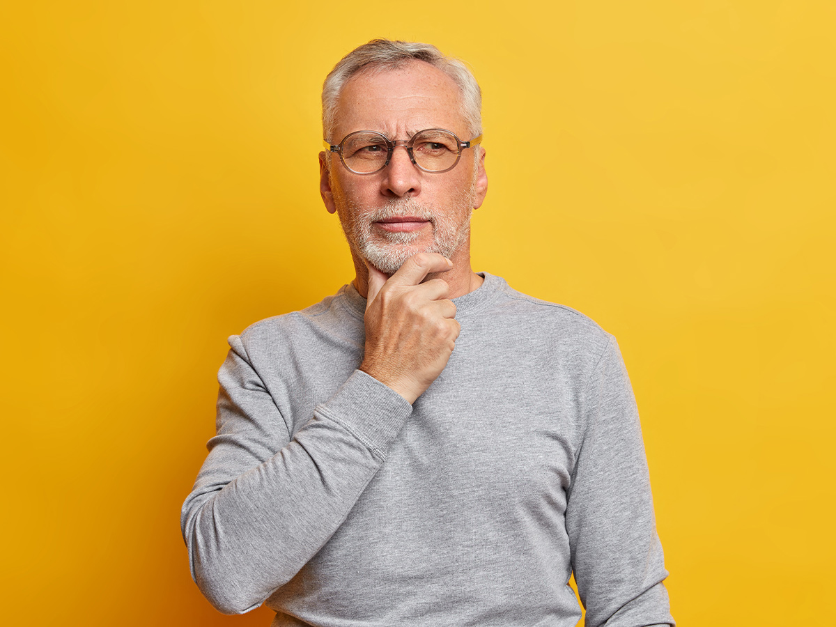 image of a man questioning