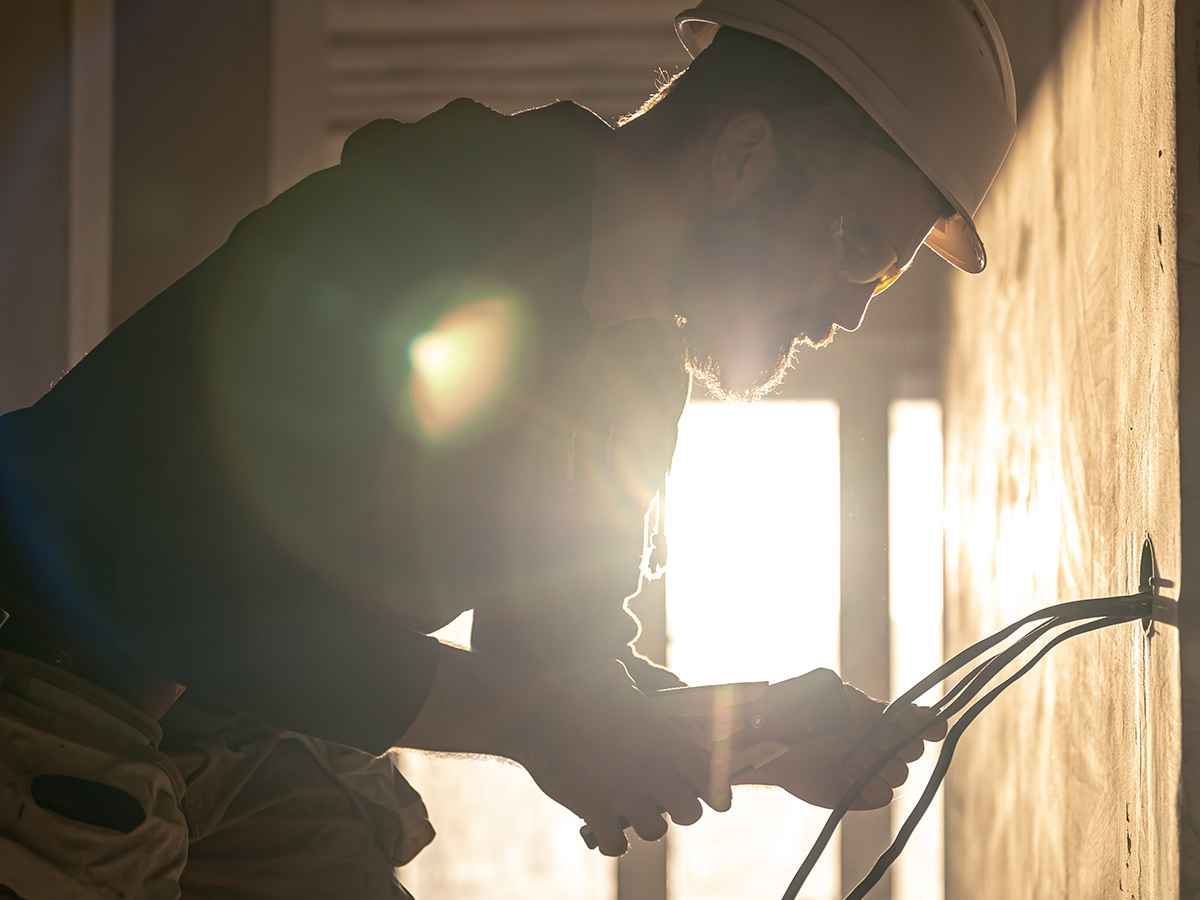 image of an electrician