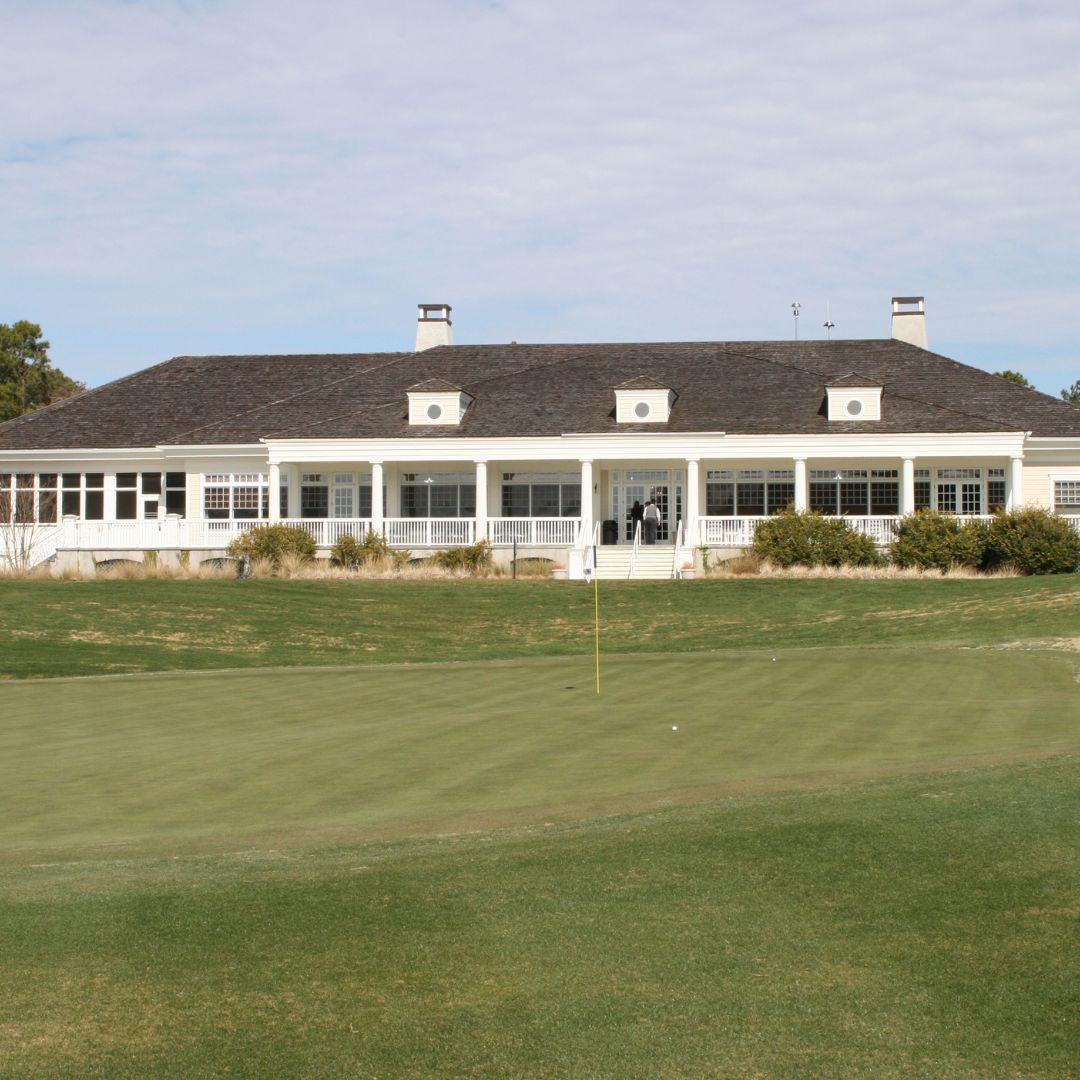 exterior of a golf clubhouse