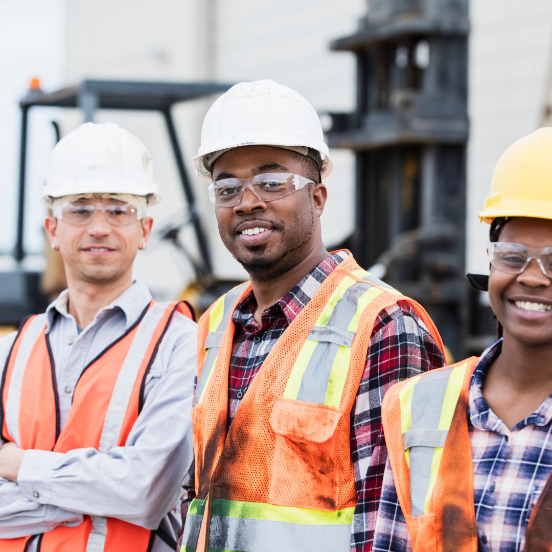 technicians wearing safety equipment