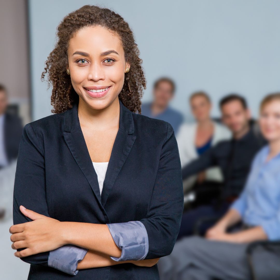 happy business woman