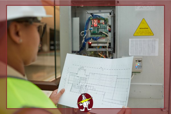 Electrician at work