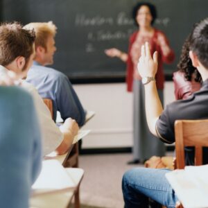 A classroom full of adult students