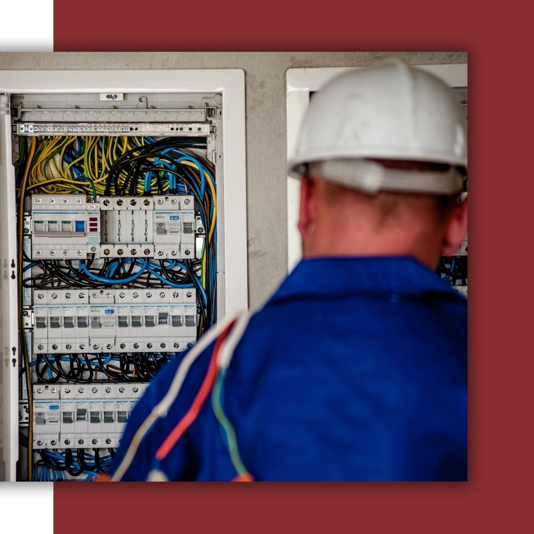 a person looking at multiple outlets