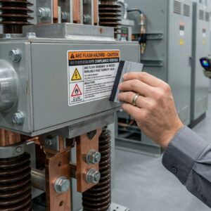 Safety compliance labeling and ARC flash evaluation on site.